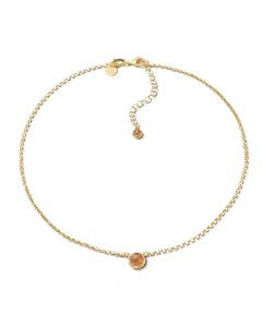 Casa Jewelry goud op zilveren Amalfi ketting met maansteen 39,5 - 45 cm., TC.9070.00