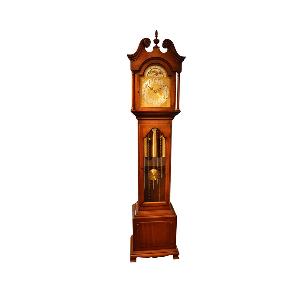 Kudde Overeenkomstig Installatie Notenhouten staande klok met Westminster speelwerk kopen