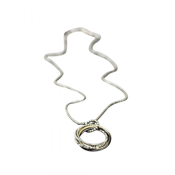 Uitverkoop Verouderd Sinewi Jéh zilveren ketting met ronde hanger losse cirkels 45 cm. kopen