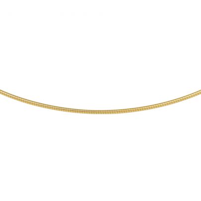 Rikkoert geelgouden omega ketting 45 cm. Goud Rikkoert Huiscollectie