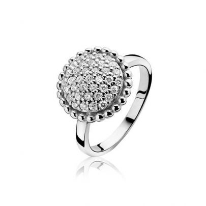 Zinzi zilveren ring met zirkonia, ZIR949-54 Zilver Zinzi