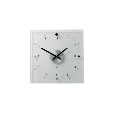 Moderne wandklok Dennis Dingens met quartz-uurwerk, CL301.951 Chroom Glas Dennis Dingens