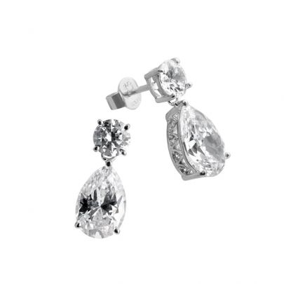 Diamonfire zilveren oorknoppen met zirkonia , 62.1480.1082 Zilver Diamonfire