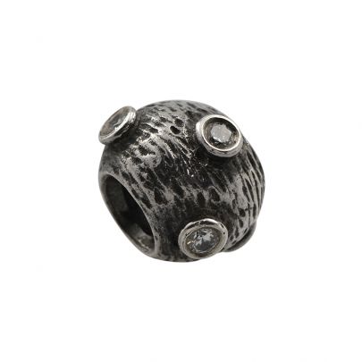 Pandora zilveren charm boomschors met zirkonia's Zilver Pandora