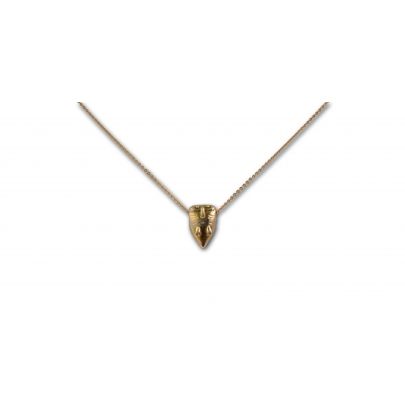 Roodgouden collier met uilhanger 38 cm. Goud