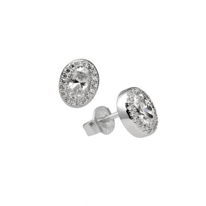 Diamonfire zilveren entourage oorknoppen, 806.0123.00 Zilver Diamonfire