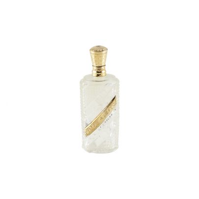 Kristallen parfumflacon luxe, Nederland ca. 1880 Goud 14 karaats goud Geelgoud Kristal