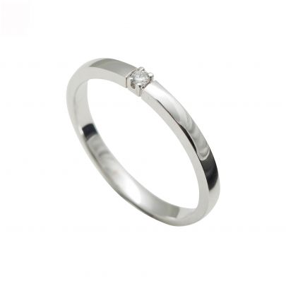 R&C witgouden Carole ring met diamant, RIN1703-1 Goud RC