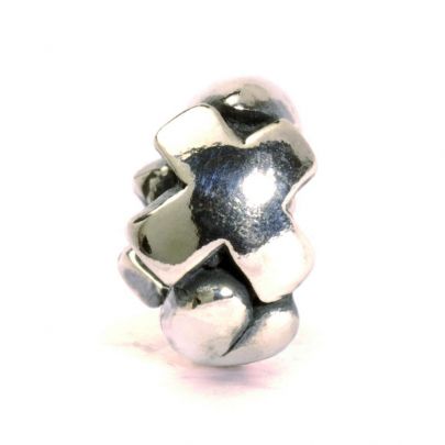 Trollbeads zilveren bedel letter X, TAGBE-10083 Zilver Trollbeads