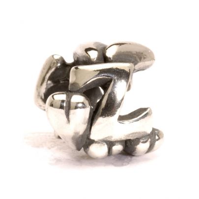 Trollbeads zilveren bedel letter Z, TAGBE-10085 Zilver Trollbeads