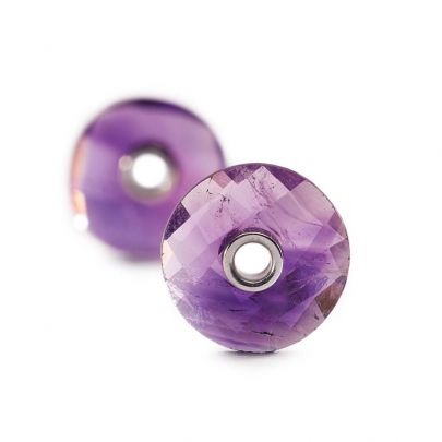 Trollbeads zilveren oorhangers met amethist, TSTEA-00012 Zilver Trollbeads