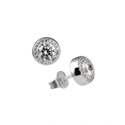 Diamonfire zilveren oorknoppen met zirkonia, 806.0122.00 Zilver Diamonfire