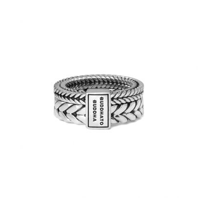 Buddha to Buddha Barbara Double zilveren ring, 609-17 Zilver Buddha to Buddha