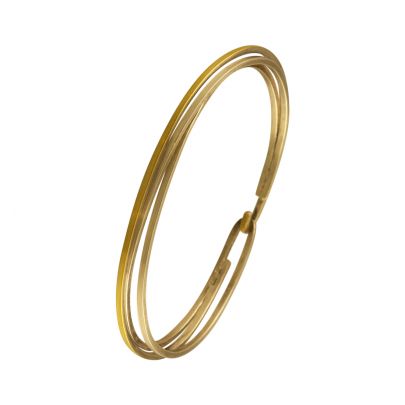 Manu zilveren/geelgouden armband met asymmetrische banen, AR95 Goud Zilver Manu