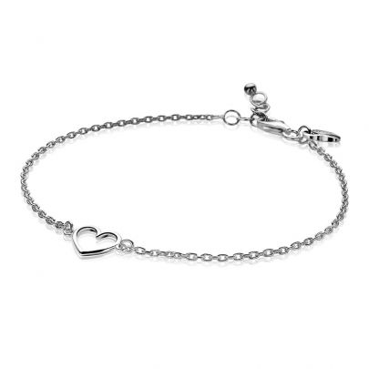 Zinzi zilveren armband met opengewerkt hartje 18 - 20 cm., ZIA1420 Zilver Zinzi