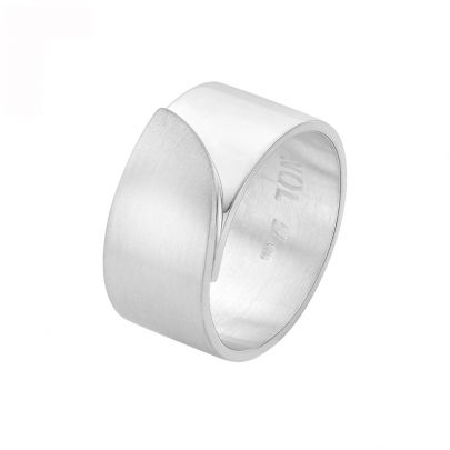 NOL zilveren ring mat/glans, AG03110.10 Zilver Nol Coopmans