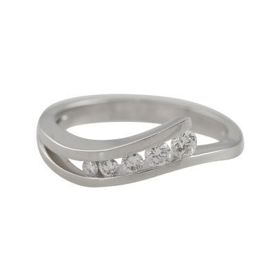 R&C witgouden ring met diamant, RIN0038-026 Goud RC