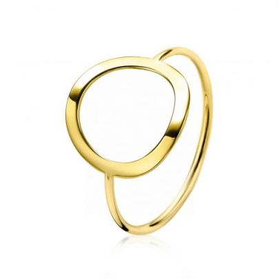 Zinzi geelgouden ring met open rond design, ZGR173-56 Goud Zinzi