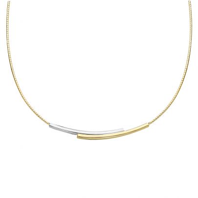 Fjory bicolor gouden/zilveren choker 45 cm. , 41-C374504 Goud Zilver Fjory