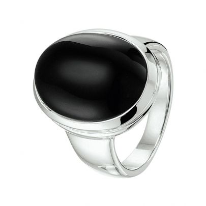 Rikkoert zilveren ring met onyx Zilver Rikkoert Huiscollectie