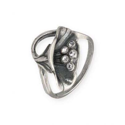 Timeless Classics by GL zilveren ring lelie met zirkonia, 14710-57 Zilver Timeless Classics by GL