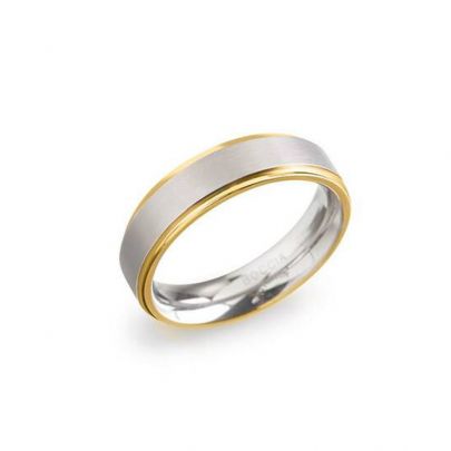 Boccia vergulde/titanium ring, 0134-0562 Titanium Verguld Boccia