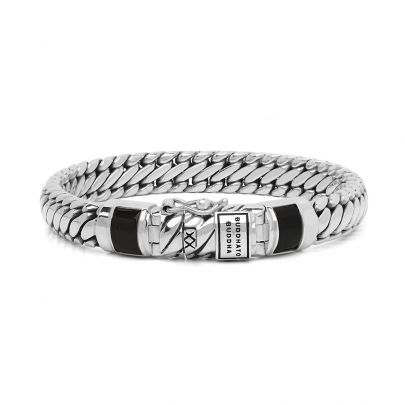 Buddha to Buddha Ben XS Onyx zilveren armband 19 cm., J070BL E Zilver Buddha to Buddha