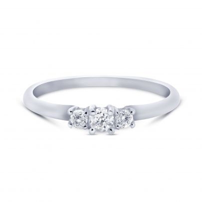 Miss Spring witgouden Trinity ring met diamant, MSR586WG-54 Goud Miss Spring