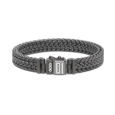 Buddha to Buddha Julius Black Rhodium zilveren armband 21 cm., 192BRS F Zilver Buddha to Buddha