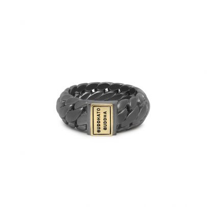 Buddha to Buddha Ben Small Black Rhodium Gold ring, 542BRG-19 Goud Zilver Buddha to Buddha