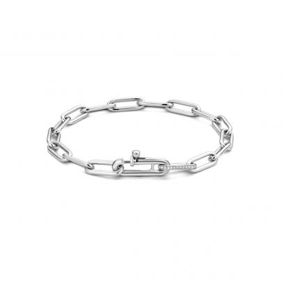 Ti Sento zilveren Closed Forever armband met zirkonia's 19 cm., 2936ZI Zilver Ti Sento