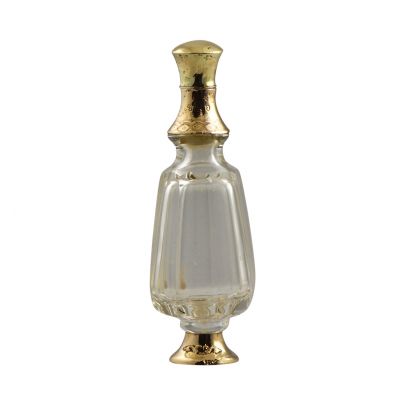 Flacon met geelgouden montuur Biedermeier, Nederland ca. 1870 14 karaats goud