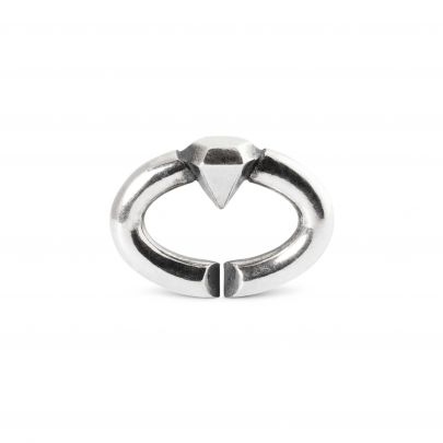 X Jewellery zilveren link met diamant, XAGBE-20013 Zilver X Jewellery