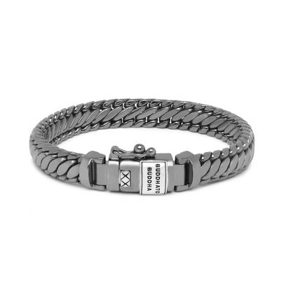 Buddha to Buddha Ben XS Black Rhodium Shine Silver armband 18 cm., J070BR SS D Zilver Buddha to Buddha