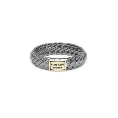 Buddha to Buddha Ben Small Black Rhodium Shine Gold ring, 125BR SG 17 Goud Zilver Buddha to Buddha