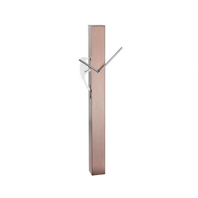 TFA rosékleurige metalen wandklok met zilverkleurige specht, 60.3062.51 Metaal TFA