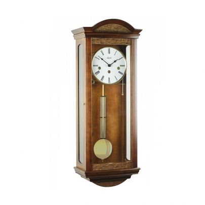 Hermle noten houten regulateur met Westminster slag- en uurwerk, 71001-030341 Hout Noten / Mahonie Hermle