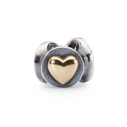 Trollbeads zilveren bedel Vreugde, vrede & liefde, TAGBE-00138 Goud Zilver Trollbeads