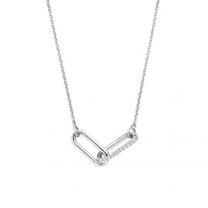 Ti Sento zilveren ketting met Closed Forever schakels 38 - 48 cm., 3966ZI/42 Zilver Ti Sento