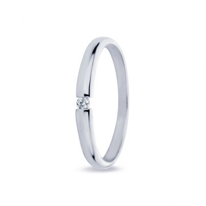 Miss Spring witgouden Bibi ring met diamant, MSR522WG-56 Goud Miss Spring