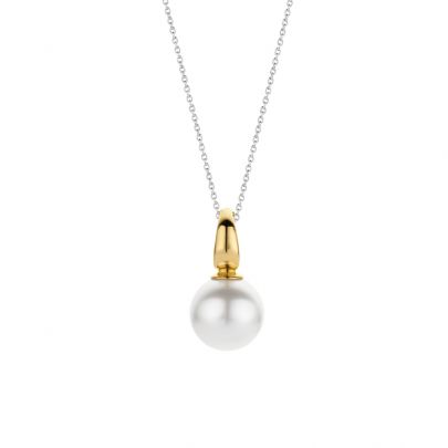 Ti Sento zilveren ketting met witte parel 45 cm., 6805PW Goud Zilver Ti Sento