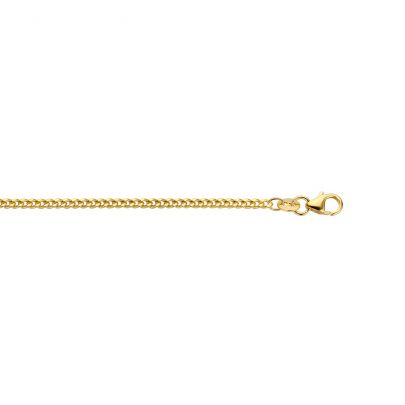 Fjory geelgouden/zilveren ketting met gourmet schakel 45 cm., 40-G01,645 Goud Zilver Fjory