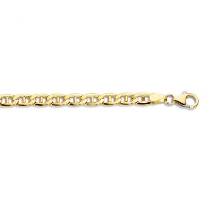 Fjory geelgouden/zilveren valkenoog schakelarmband 19 cm., 40-VH0519 Goud Zilver Fjory