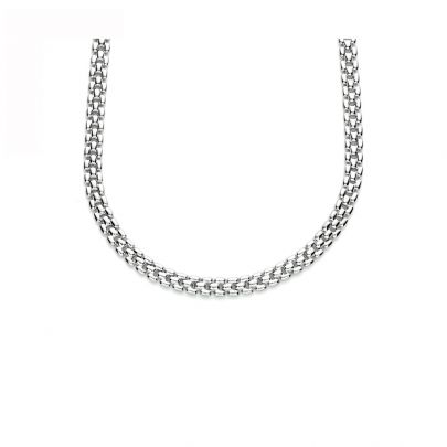 Rikkoert zilveren pantera schakelketting 43 cm. Zilver Rikkoert Huiscollectie