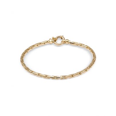 Monzario geelgouden palmier armband 19 cm., 900A GEEL Goud Monzario