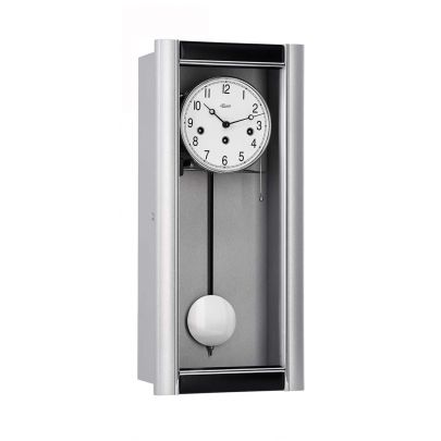 Hermle moderne stalen regulateur met Bim Bam slagwerk, 71003-L10141 Kunststof Metaal Hermle