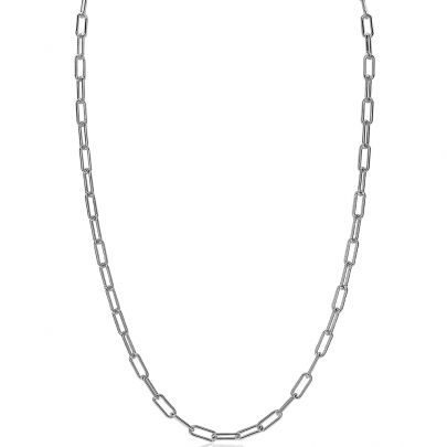 Zinzi zilveren Paperclip ketting 42 - 45 cm. , ZIC2202 Zilver Zinzi