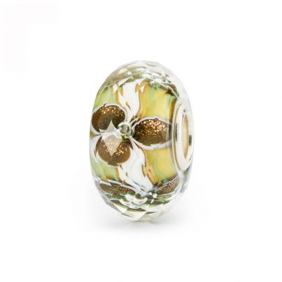 Trollbeads glasbedel Stijlvolle bloemen, TGLBE-30079 Zilver Glas Trollbeads