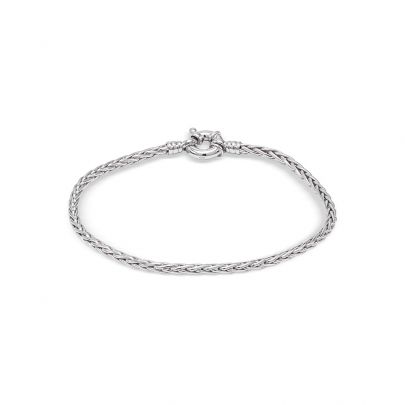 Monzario zilveren vossenstaart armband 19 cm., ARG 171A Zilver Monzario