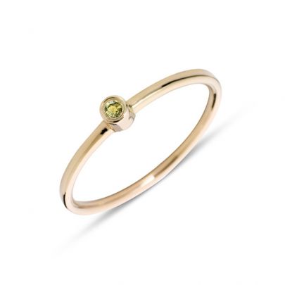 Miss Spring geelgouden Button ring met citrien, MSR024GGCITR-53 Goud Miss Spring